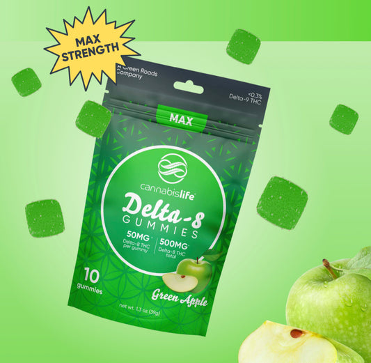 Green Apple Delta-8 Gummies – (10ct) 500mg